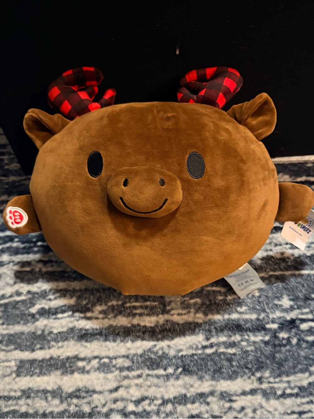 Build-A-Bear Workshop Skoosherz Buffalo Check Moose Plush w/ Tags 2+ Christmas